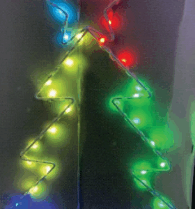 ARMAÇÃO ARVORE DE NATAL COM 40 LEDS RGB MÁGICA