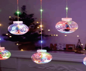 Cortina 200 LEDS colorido fio arame 10 bolas Bivolt