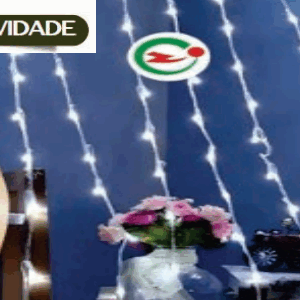 Cortina 320 LEDs 8f br F.Cachoeira 6mX0,80m