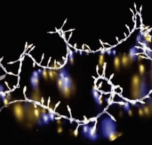 Festão fio de fada PVC 232 leds warm  função corrida