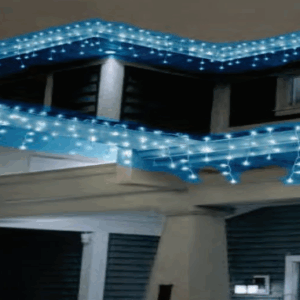 Cascata 400 LEDs azul fio br fixa 8m