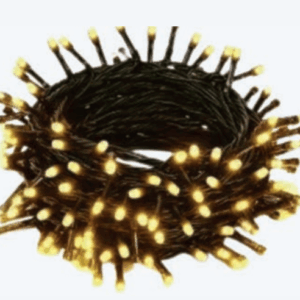 300 LEDs Warm 8f fio verde 8F
