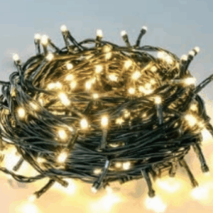 200 LEDs WARM 8f fio verde 8F 15m