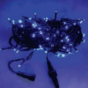 100 LEDs azuis fixa fio verde tom m/f USO INTERNO
