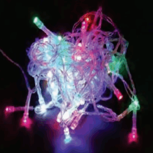 50 LEDs color fio transp. Pisca