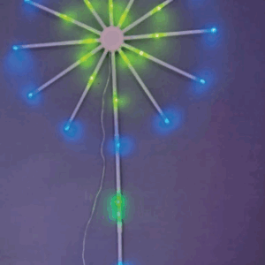 CONJUNTO TUBOS 111 LEDs FOGOSO DE ARTIFÍCIO RGB MULTIFUNÇÕES USB