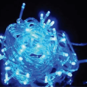 300 LEDs azuis 8f fio transp 8F