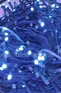 Cordão 1000 LEDs br e 01 fonte c/controle BIVOLT EXTERNO IP44