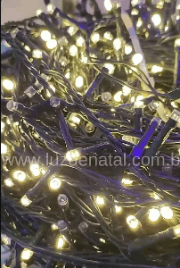 Cordão 1000 LEDs warm e 01 fonte c/controle BIVOLT EXTERNO IP44