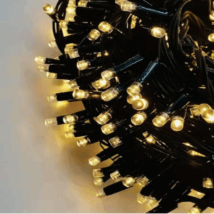 400 Leds Warm fio verde 8f c/memoria 40m