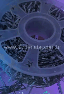 300 led fio cristal 2 funções de cores (colorida e warm) - 30m