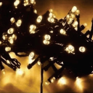 Cordão 100 leds c/ 20 strobinhos Warm - Bivolt - IP44