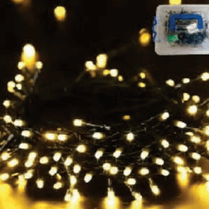 Cordão 400 LEDS Warm 9f uso externo Bivolt 12m