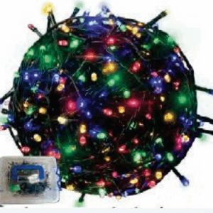 Cordão 400 LEDS color 9f uso externo Bivolt 12m