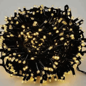 500 leds Warm fixos fio verde 31V IP44 50m