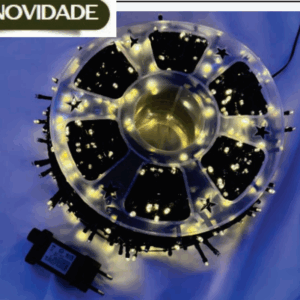 Cordão 1500 LEDS Warm fio verde 8f c/memória IP44