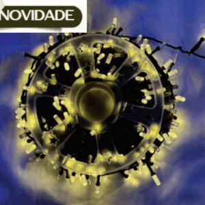 Cordão 400 Super LEDs Warm Fio Verde 10 Funções Uso Externo Bivolt