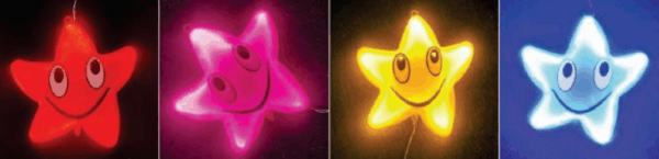 Estrela Feliz de LED - sortidos