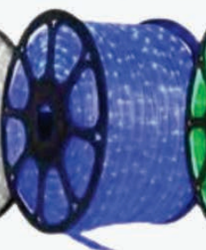 Mangueira LED azul 24 LEDs por metro Ø10,5 mm rolo c/100mts