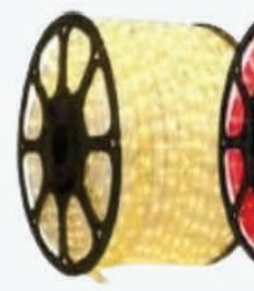 Mangueira LED warm 24 LEDs por metro Ø10,5 mm rolo c/100mts