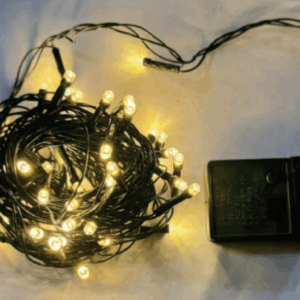 50 LEDs Warm 8f fio verde 5m