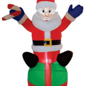 Papai Noel Inflável Sentado no Saco de Presente