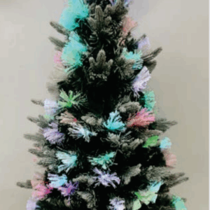 1.20m Árvore Fibra otica Nevada 125 leds colorido