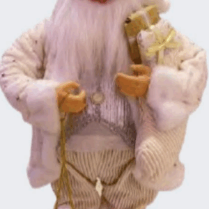 Papai Noel roupa Branco 30cm