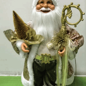 Papai Noel Luxo com Cajado 45cm