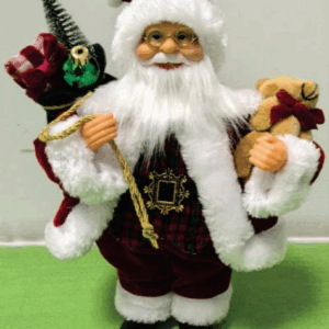 Papai Noel Luxo c/ Urso 45cm