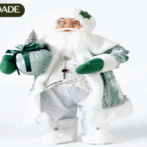 Papai Noel Luxo Azul Claro  45cm