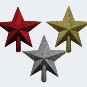 Estrela ponteira Glitter 15cm