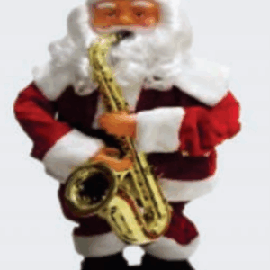 Papai-Noel c/ Saxofone 60cm musical