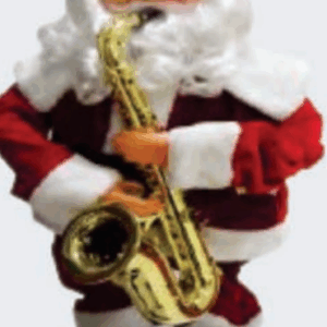 Papai-Noel c/ Saxofone 90cm musical