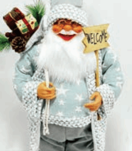 Papai Noel com placa Welcome 60cm
