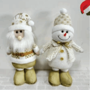 Boneco de Natal dourado Em Pé 40cm