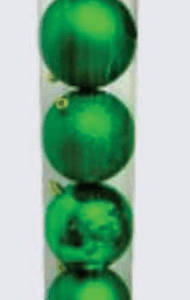 Bola de natal verde 3cm 15*72 tubo