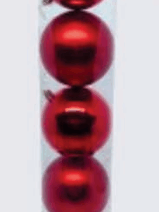 Bola de natal vermelha 7cm 9*24 tubo