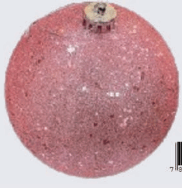 Bola 15cm Rosa com glitter